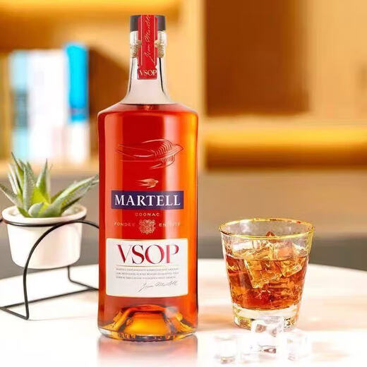 马爹利金牌VSOP赤木1000ML 法国干邑白兰地进口两斤1L 无盒 马爹利VSOP1000mL1瓶 无盒海外版
