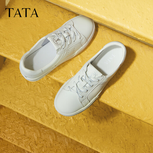 他她（TATA）小白鞋2025秋商场同款时尚休闲鞋百搭女板鞋新款CK701CM5 白色 36