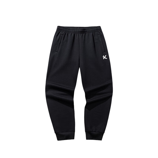 ANTA KT Sports Sweatpants Men's New Basketball Loose Casual Breathable Men's Pants Black Sports Pants Trousers Simple Flat Mouth Basic Black 1308-1 L (Male 175)