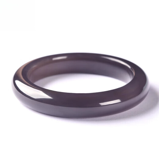 Pangdonglai quality smoke purple Hetian jade bracelet Tianlan women's one thing picture jade Qinghai jade bracelet JP6628[55mm]