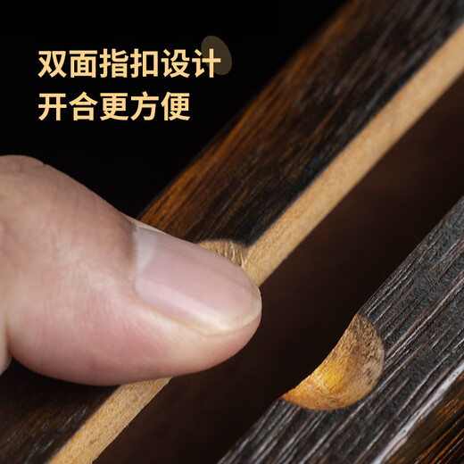 Folk artist Paulownia floating box solid wood double-layer extended 65CM large-capacity floating box handmade fish floating fish gear storage box