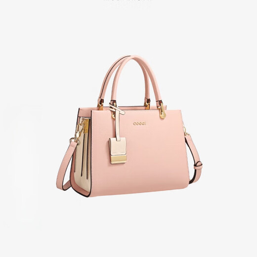 COOGI Bag 2025 Women's New Hand-Hand Tote Bag Crossbody Bag Large Capacity Light Luxury Quality Girls' Handbag Off-white Gift Box (Standard with a shoulder strap)