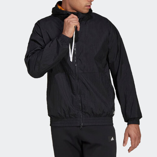 Adidas Solid Color Sypper Shinkstring Jacket Men's Men's Black xs