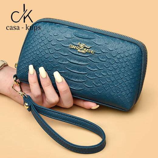 Casa-kups Sac d'embrayage Tempérament féminin 2024 Nouveau sac pour femmes à la mode Crocodile Modèle Texture à main Black
