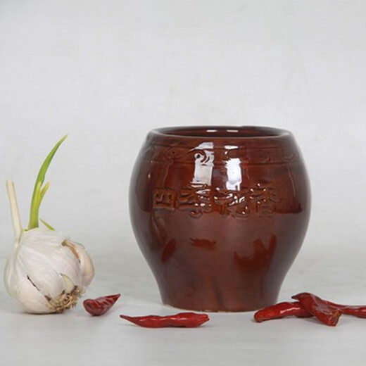 Enshousu ceramic garlic mortar garlic pounder coarse pottery radium bowl garlic paste chili salt home kitchen garlic pounding jar main picture