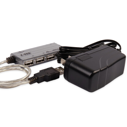 力特usb2.0分线器4口高速扩展器多口hub集线器带电源ZK033A ZE695[无电源] 0.5m