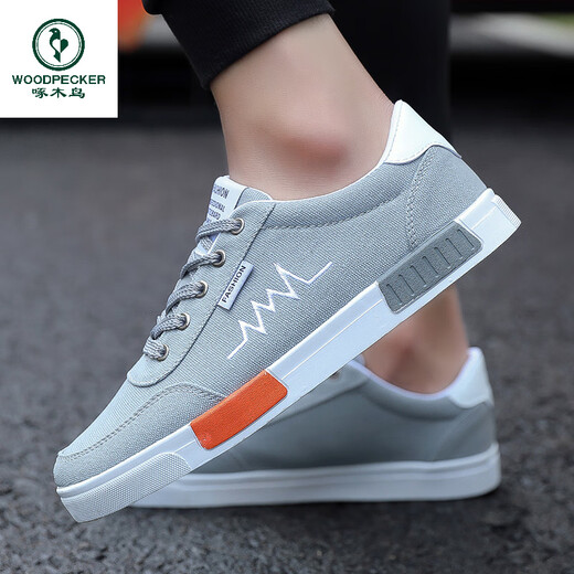 Woodpecker autumn men's shoes 2025 new trendy canvas shoes for men's sports shoes high-value casual shoes trendy shoes low top 6636 off-white 43