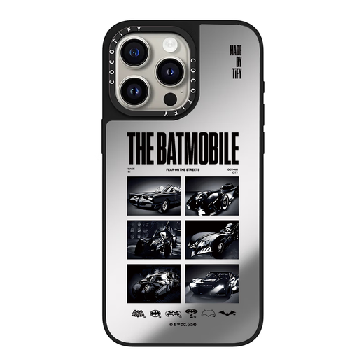 C-HOME CO-EXPORTADA PARA iPhone Apple 16Promax Case de teléfono 11/16Plus/13 Batman Caracter 14 Case [CS#13791 Etiqueta de Batman] Genuine Silver Mirror iPhone 16 Pro Max