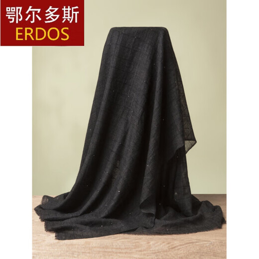 Erdos Ordos Pure Cashmere Scarf Buff y color de otoño Bloque de color solar delgado Anillo de vellón Sala de aire acondicionado Shawl