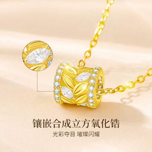 Old Fengxiang Sui Shunyi Silver Necklace Women's Small Waist Pendant Jewelry Light Luxury Valentine's Day Birthday Gift Girlfriend Wife