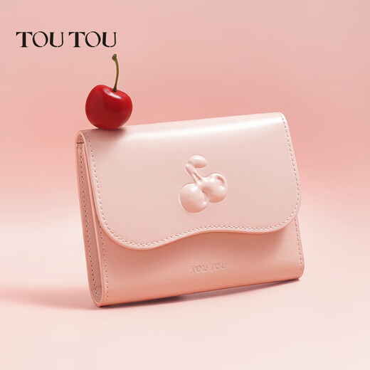 
toutou2025 Women's Wallet Cherry Short Card Pack Holding Coin Wallet Girls Birthday Gift Year of Married Women