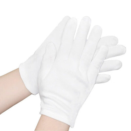 oein pure cotton gloves thin fabric gloves for sleeping at night, sleeping beauty etiquette confinement gloves summer cultural and cultural set [ultra-thin style/10 double pack] sleeping gloves one size length 18cm