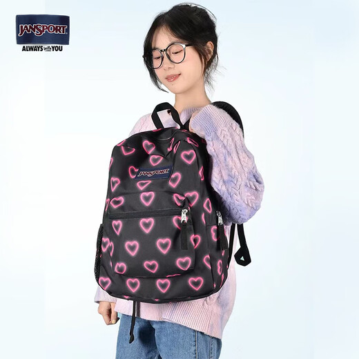 Jansport Store 24 años NUEVA NIGHTA DARH DARK CHEART Men Students Bolsa de mochila casual Bolsa de computadora 47lwgy6-Dark Night Sweetheart (bolso lateral de la copa de agua)