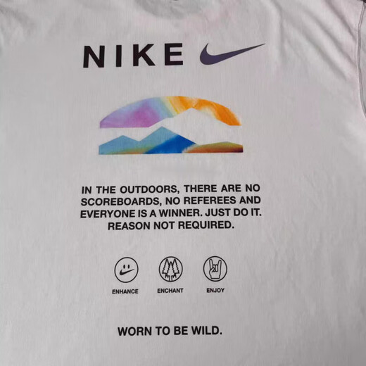 
NIKE (Nike) authentic summer new men's sports and casual loose printed round neck short-sleeved T-shirt HF6172 HF6172-133 beige XL