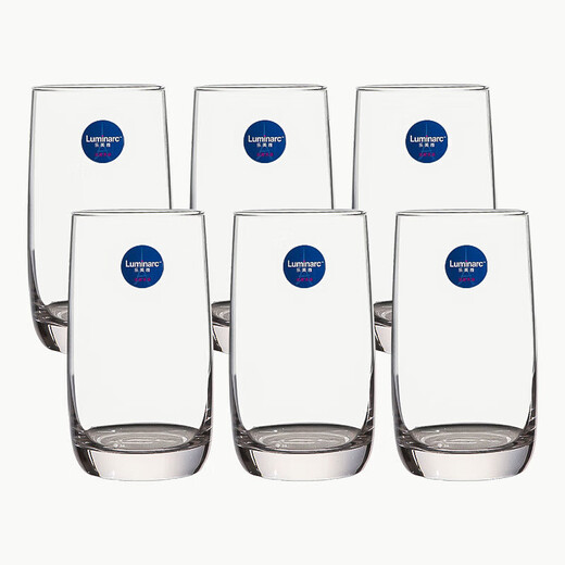 Eyu glass cup household water cup tea cup juice cup milk cup drinking water cup drink cup 6 set 6 packs/290ml high-end 13790+ drain cup holder default