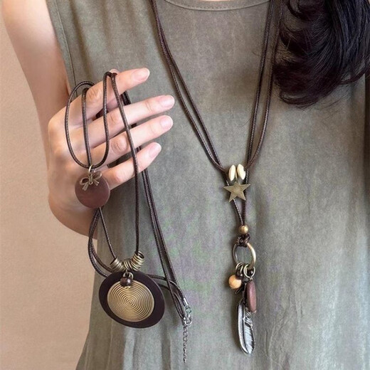 Apocalipsis regalo de día de la madre nuevo collar de aleación larga de estilo chino para mujeres de estilo étnico de estilo étnico boho 9273