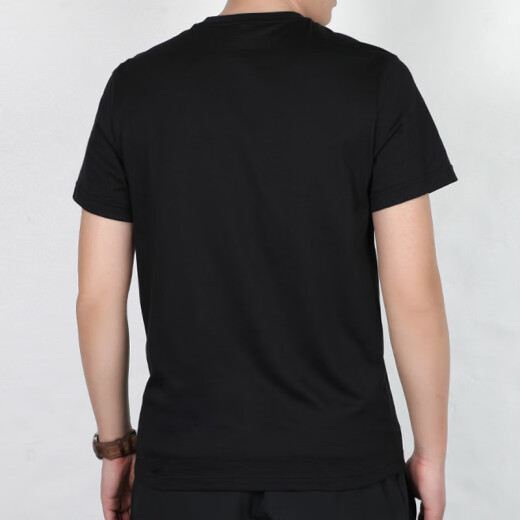 Deportes de manga corta para hombres Adidas Rose y camiseta versátil redonda versátil transpirable FM4773 EI9755 Negro S