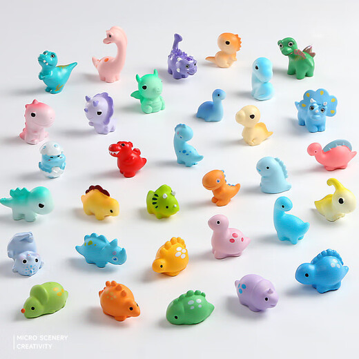 Mini cute dinosaur blind bag, miniature simulated small animal model doll, desktop ornament, children's toy gift, random 9 cartoon small dinosaur blind bags (not repeated)