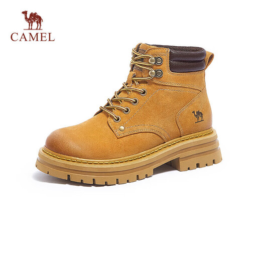 Camel(CAMEL) Hills Classic Rhubarb Boots Martin Boots Autumn and Winter Outdoor Work Boots L23W076065 Earthy Yellow 37