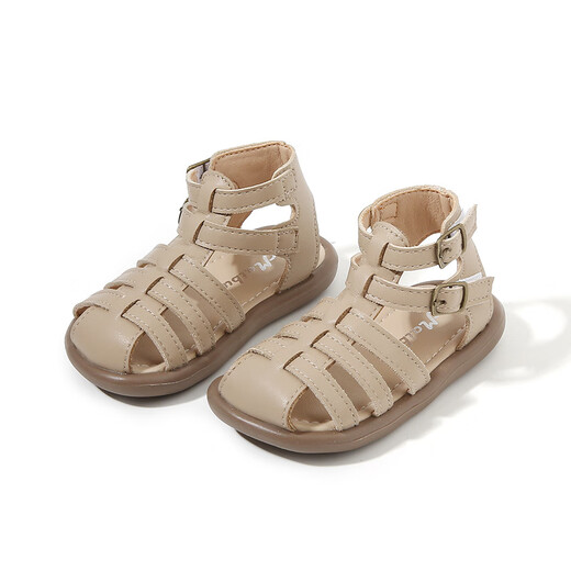 BOE [Official Flagship] OCC Girls' Shoes Baby Toddlers' Shoes New Summer Sandals High Top Children's Rose 9221 Beige 15 / Inner Length 12.0cm