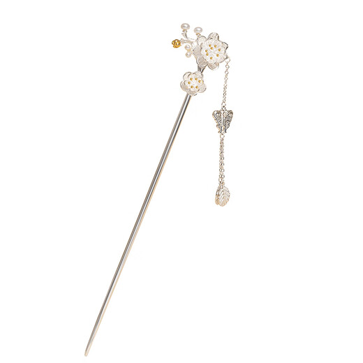 Chai Shi Silver Hairpin Ancient Style Updo New Chinese Style Silver Hairpin Chinese Style Ancient Style Women’s High-end Mid-Autumn Festival Gift