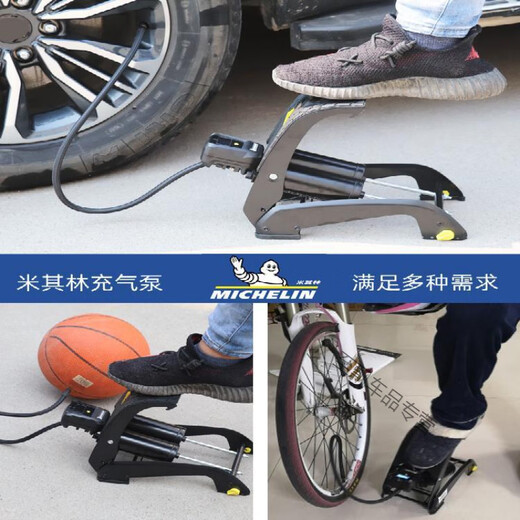 Zaiwa Michelin Pompte de voiture portable Pompe berline berline jumelle à air pompe à air électrique Pompe à air sans fil [Affichage numérique] Cylindre à double cylindre 12209 Pompe gonflable - Ajouter à Collect