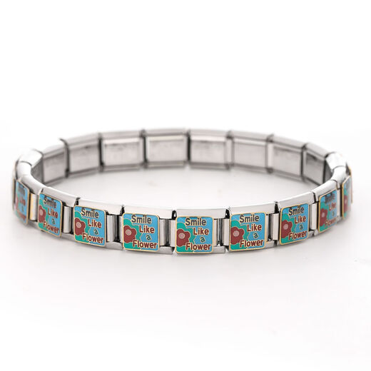 Pulsera de módulo de acero de acero sin embalses DIY DIY Free Supling y Desgarable Jugo de té de leche Nicho de Lindo mejor amigo Regalo de viaje 1396 Sección de MOM1