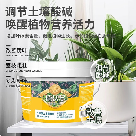 Devodore citric acid soil acidifier flower special fertilizer blueberry jasmine vegetable camellia acid-loving plant potted flower fertilizer citric acid soil acidifier 500g