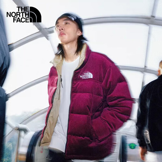 The North Face北面羽绒服男1992Nuptse潮牌双面穿羽绒外套831I LI6/红色 M