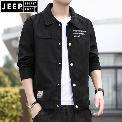 Jeep Spirit Suede Hong Kong Style Men's Jacket Fashion Fashion Top Autumn and Winter New Men's Shirt Jacket DDFS-FBZX-6627 White [Cana] M