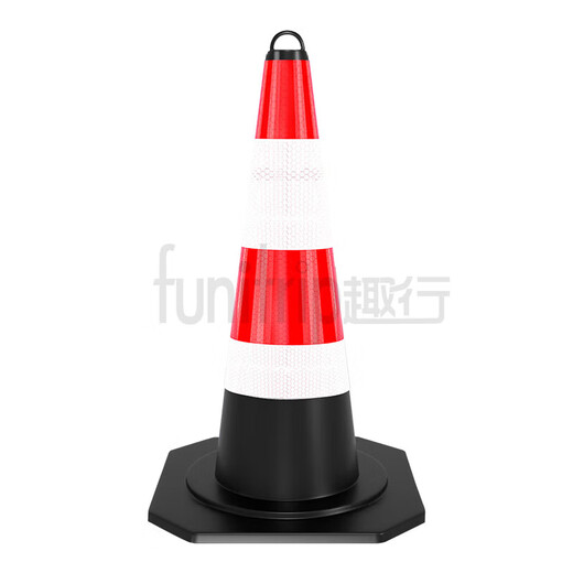 Quxing reflective road cone rubber cone red and white universal special parking cone bucket roadblock warning column ice cream cone