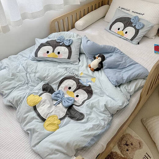 Tiger à trois avril mignon Disney Donald Duck Mickey Baby Quilt Couverture simple Classe A-Classe Super Soft Pure Coton Tricot Tricoted Children's Baby Quilt Cover Q-Version Blue Elephant Style Free Figet Figet Figet (Couper Couverture 200 * 230cm) 12015