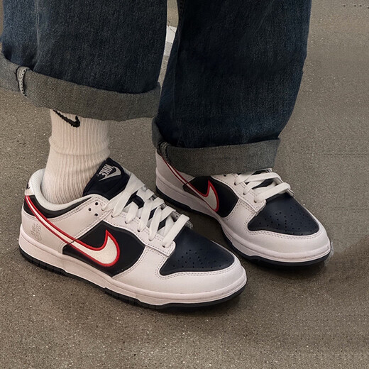 Nike (NIKE) DunkLow low-top white and blue men's and women's retro casual board shoes DZ2780-100 official authentic white and red DD1391-600 spot 41