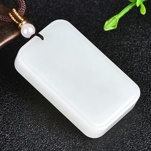 Un producto Jade de miles de años Hetian Jade Nothing Pendence, Color de azúcar del cinturón de jade blancos de cordero masculino, colgante de jade sano y sano, modelo cuatro QZM7373i