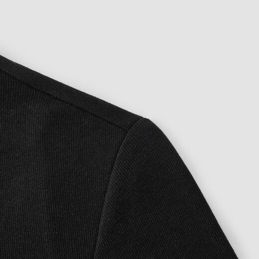 Semir long-sleeved T-shirt women's short heated fleece fake two-piece 2025 winter Henry collar tight clothes 109725101003