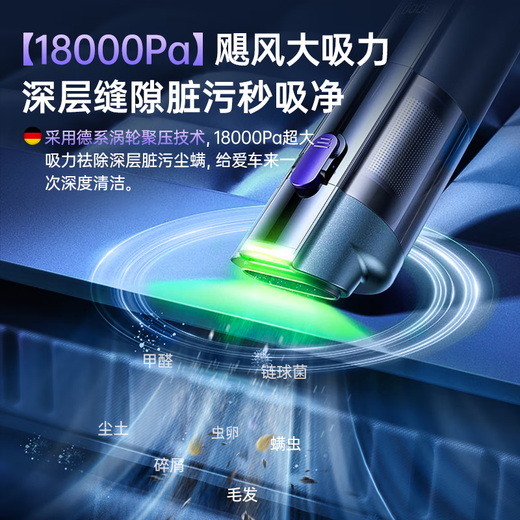 CEENIU 2025 Jingdong Industry NO.1 Car Vacuum Cleaner with High Suction, Suction and Blow-Use for Car Homes, German Wireless Small Portable Desktop Cleaning Dust and Hair