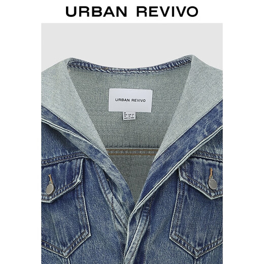 UR2025 Été Nouveau femme en coton lavé vintage Veste en jean court en jean UIU850014 bleu S