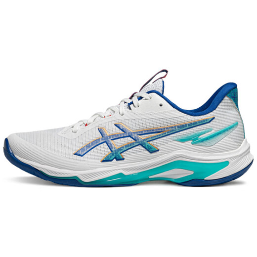 ASICS Netburner Ballistic FF versatile low-top training shoes couple model white blue white/blue 39
