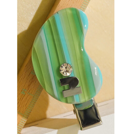 Tagi. Hairpin<i>Retro Czech Diamond Inlaid Colorful Cashew Hairpin Hairpin Hair Accessory Birthday Gift - Berry Pink