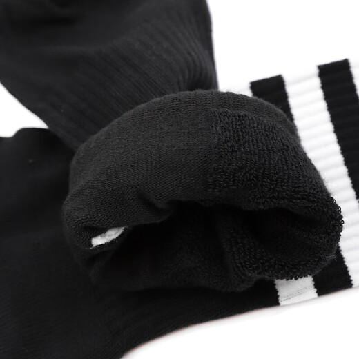 阿迪达斯（adidas）男袜女袜 新款休闲袜子健身训练透气时尚条纹休闲中筒袜户外中袜 FH6629 S