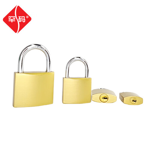 Hanma imitation copper short beam padlock (different flowers) 38mm wide, one-word lock core and thick lock beam, strong anti-riot, anti-theft, anti-pry, anti-lock, dormitory cabinet door padlock