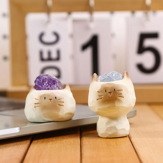 
Cute Fuduoduo Crystal Blind Box Multi-Style Cartoon Animal Desktop Ornaments Cat Blind Box Crystal Blind Box #1 Single Box