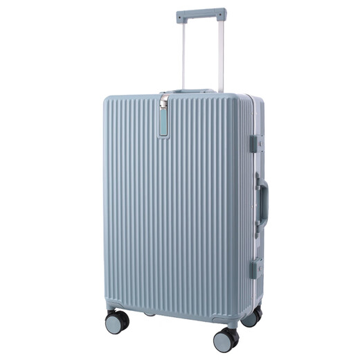 Migi Fort 18-Zoll-Koffer 20-Zoll-Boarding High-Value 22-Zoll-Reisetaschen kleine Box Passwortbox für Frauen 2025 neues Modell Zhongtong Lieferung Mint Green (Classic Aluminium Frame Model) Sammlung und Kaufaufkleber + Verpackungsgürtel + Gepäckschild Tag