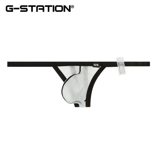 G-STATIONSTC Silky, Comfortable and Sexy Men's Thong Highly Transparent Quick-Drying Tights Small Black_(Small Style) M_(Day Size_Small Design)