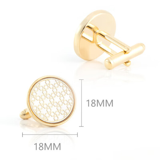 NOSSKISS简约法式袖扣男士轻奢时尚法式衬衫西装高端袖钉定制生日礼物送礼 金色[袖扣礼盒装]