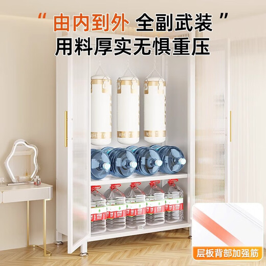 
Simple wardrobe bedroom home rental house assembled metal all-steel frame new style wardrobe small storage cabinet PC double door wardrobe 998*500*1585