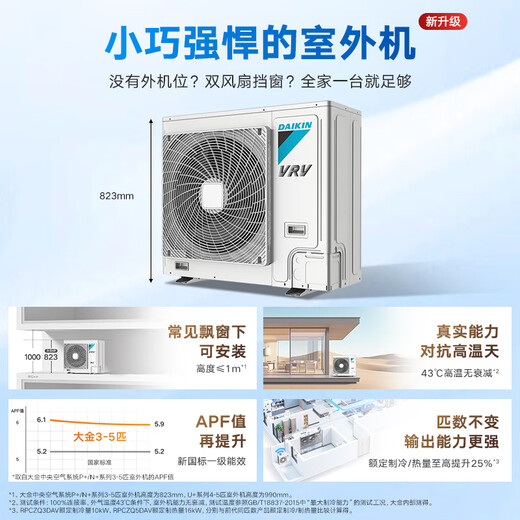 DAIKIN outdoor unit central air conditioner one to four one to three one to two household central air system P+/N+ series outdoor unit multi-split frequency conversion first level energy efficiency P+/N+ series 3 HP outdoor unit 0 yuan reservation