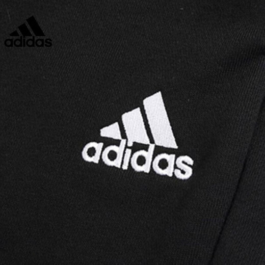 阿迪达斯 （adidas）男裤24夏新款针织透气休闲运动短裤五分裤IC9435官方旗舰 IC9435 黑色_白色 S