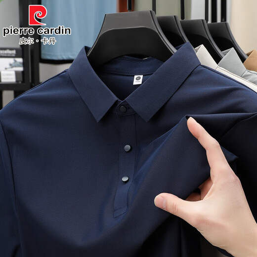 Pierre Cardin (Pierre Cardin) Polo à séchage rapide au sol perlé pour hommes de glace à la glace de glace pour glace à manches courtes à manches courtes à manches courte