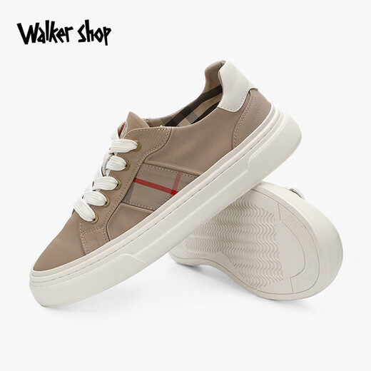 Walker Shop Brand Casual Schuhe Herren neue Marke Leinwandschuhe Herrenschuhe Sommer atmungsaktiven vielseitigen Flachschuhen Herren -Aprikosenfarbe 41